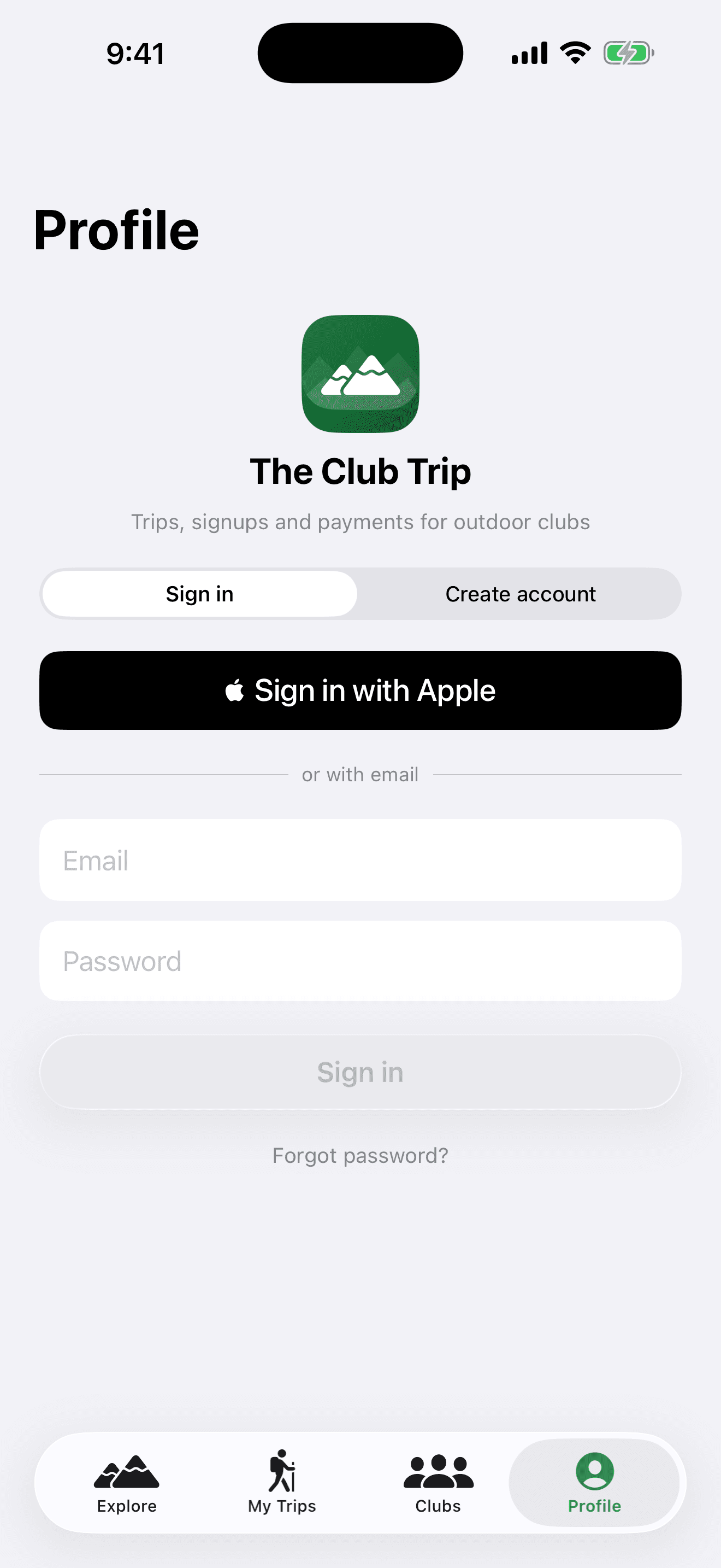 Signing in with Apple or Google in the iPhone app